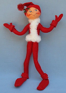 Annalee 14" Red Christmas Elf - Near Mint - 739702oxa