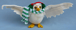 Annalee 5" Snowy Owl with Ear Muffs - Excellent - 741290a