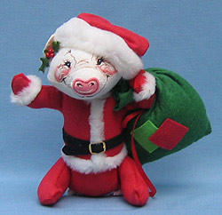 Annalee 10" Santa Pig - Mint - 741490