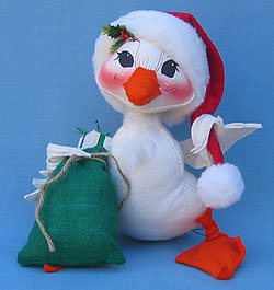 Annalee 12" Santa Duck Holding Sack - Mint / Near Mint - 741690