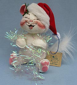 Annalee 10" Kitten - Cat with Garland - Mint - 742793xo