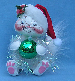 Annalee 10" Kitten - Cat with Ornament - Mint - 742793xx