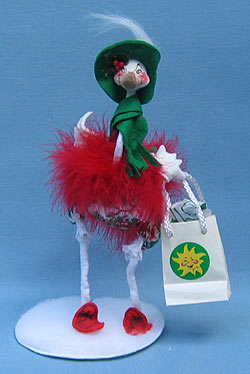 Annalee 10" Window Shopper Ostrich - Mint - 743194