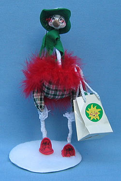 Annalee 10" Window Shopper Ostrich with Glasses - Mint - 743195