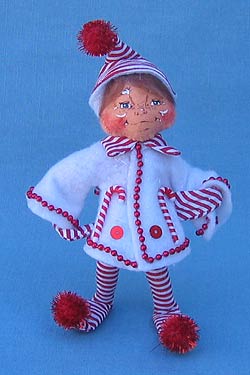 Annalee 5" White Candycane Elf - Mint - 746506