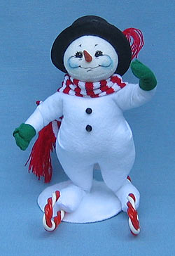 Annalee 7" Sweet Skier Snowman - Mint - 749602