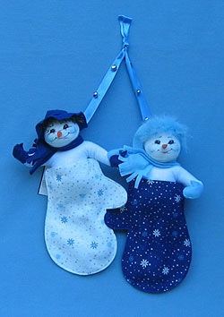 Annalee 7" Mitten Mates Snowmen - Mint - 749902