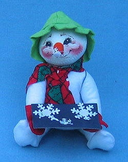 Annalee 7" Catching Snowflakes Snowman - Mint - 750099