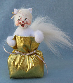 Annalee 4" Elegant New Years Kitty Cat 2013 - Mint - 750413