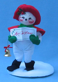 Annalee 7" Carolling Snow Woman - Mint - 750496