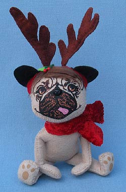 Annalee 5" Cozy Christmas Pug - Mint - 750612