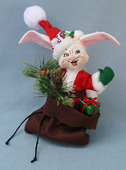 Annalee 6" Winter Berry Bunny 2017 - Mint - 750717