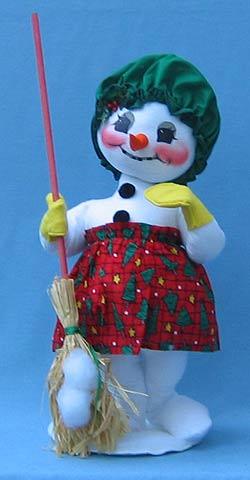 Annalee 18" Sweeping Snowflakes Snow Woman - Mint / Near Mint - 752499