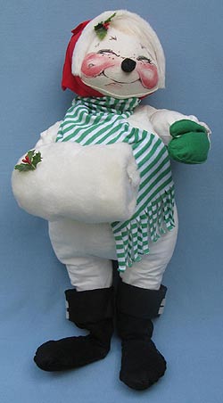 Annalee 30" Snow Woman with Muff - Excellent - Signed - 753084s