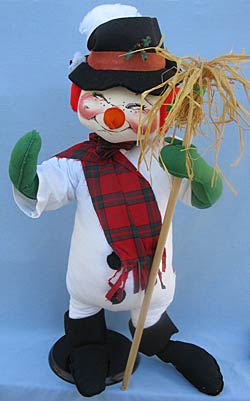 Annalee 30" Snowman with Broom - Very Good - 753694xa