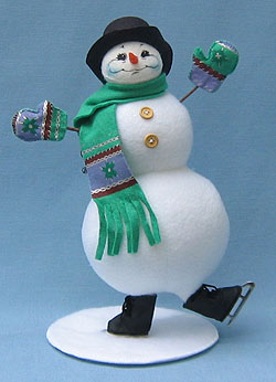 Annalee 12" Skating Snowman - Mint - 754302