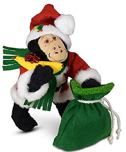 Annalee 9" Very Merry Gorilla 2020 - Mint - 760220	