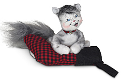 Annalee 4" Winter Woods Tiger Kitty Cat 2022 - Mint - 760222