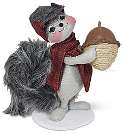 Annalee 5" Plaid & Pine Squirrel 2023 - Mint - 760223