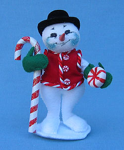 Annalee 5" Peppermint Snowman - Mint - 760307