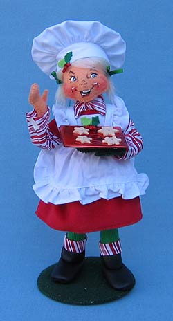 Annalee 9" Baker Mom Holding Tray of Cookies - Mint - 763007