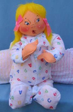 Annalee 18" PJ Girl Blonde Hair - Polly - Mint - 765201ooh