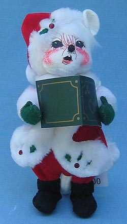 Annalee 6" Boy Winterberry Caroler Mouse - Mint - 770505