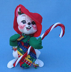 Annalee 7" Candy Cane Mouse - Mint - 770800