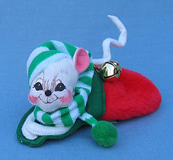 Annalee 7" Cozy Slipper Mouse - Mint - 772302