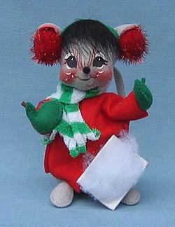 Annalee 7" Shoveling Snow Mouse - Mint - 772799