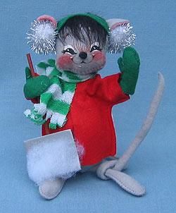 Annalee 7" Shoveling Snow Mouse - Mint - 772799sq