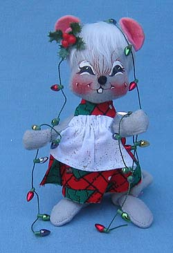 Annalee 7" Holiday Lights Mouse - Mint - 773799