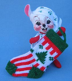 Annalee 7" Hang My Stocking Mouse - Mint - 773900