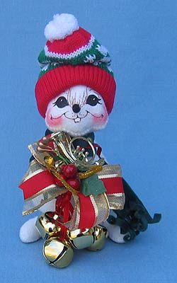 Annalee 7" Christmas Bells Musical Mouse - Mint - 774302