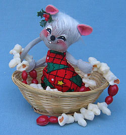 Annalee 7" Mouse in Popcorn Basket - Mint - 775999