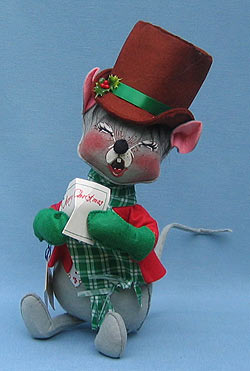 Annalee 12" Caroller Mouse - Mint - 776289x