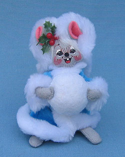 Annalee 5" Winter Carnival Girl Mouse in Blue - Mint - 778502