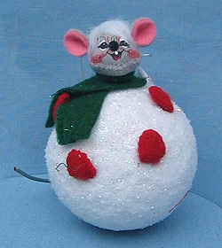 Annalee 3" Snowball Mouse Ornament - Mint - 780705