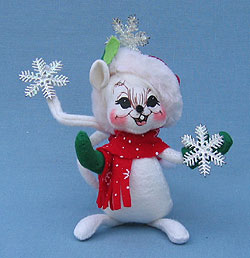 Annalee 6" Snowflake Mouse - Mint - 780807