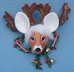 Annalee 3" Deer Head Ornament - Mint - 781505