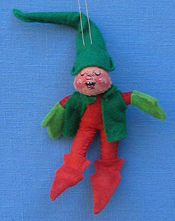 Annalee 3" Red and Green Elf Ornament - Mint - 782287xo