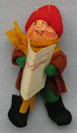 Annalee 3" Caroler Boy Ornament - Mint - 782687