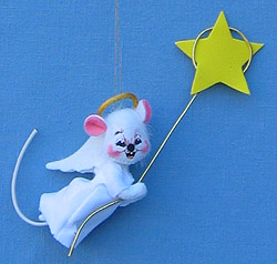 Annalee 6" Angel Mouse Ornament Holding Yellow Star - Mint - 783203