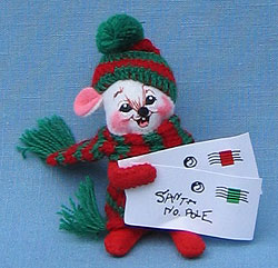 Annalee 3" Letter to Santa Mouse Ornament - Mint - 783702