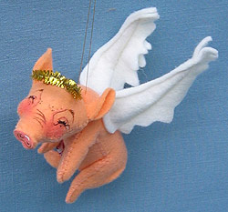 Annalee 4" When Pigs Fly Ornament - Mint - 784197xx