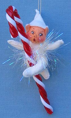 Annalee 3" Sweet on Christmas White Elf Ornament - Mint - 784401ooh