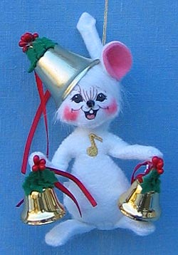 Annalee 4" Christmas Bell Ringer Mouse Ornament - Mint - 785204