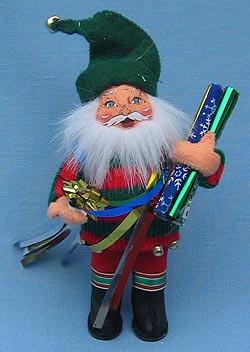 Annalee 6" Elf's Helper Santa Ornament - Mint - 786405