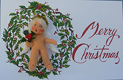 Annalee 3" Angel Hollyberry Ornament / Pin / Christmas Card - Mint - 787996oohcc