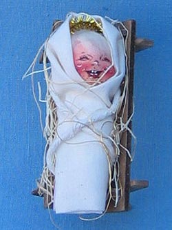 Annalee 3" Nativity Baby Jesus in Manger Ornament - Mint - 788193xo